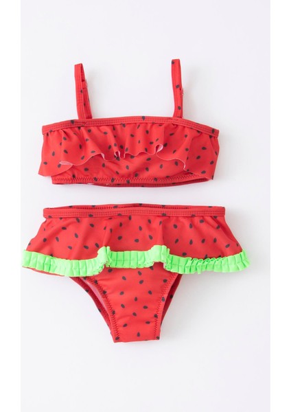 Kız Bebek Regular Fit Karpuz Desenli Bikini Takım W8231A222SM