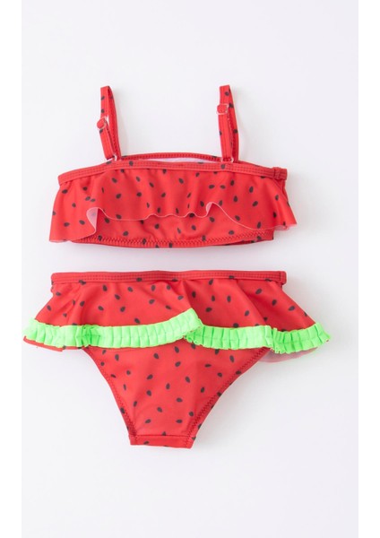 Kız Bebek Regular Fit Karpuz Desenli Bikini Takım W8231A222SM indirimleri
