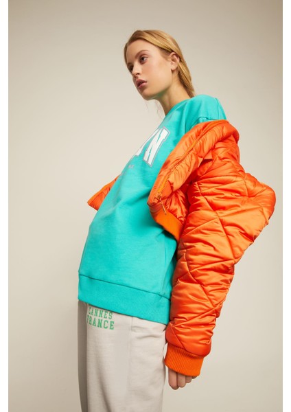 Oversize Fit Bisiklet Yaka Sweatshirt X1822AZ22SM fırsatları