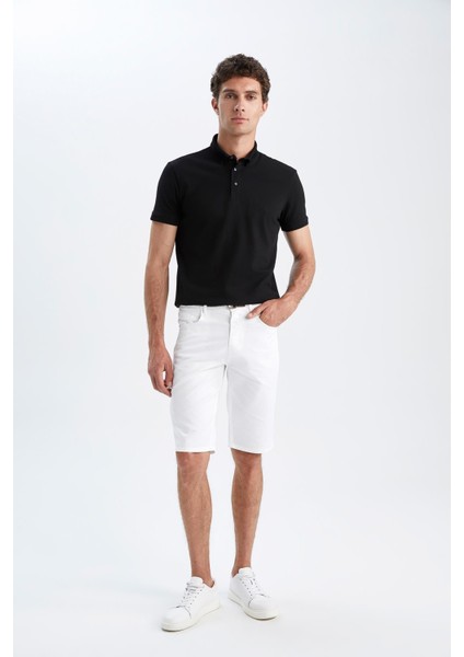 Slim Fit Polo Yaka Basic Kısa Kollu Tişört T5259AZ22SP