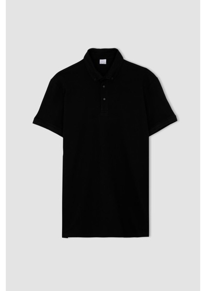 Slim Fit Polo Yaka Basic Kısa Kollu Tişört T5259AZ22SP