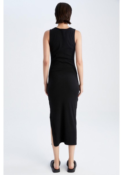 Bodycon Bisiklet Yaka Kaşkorse Kolsuz Maxi Elbise Y7736AZ22HS indirimleri