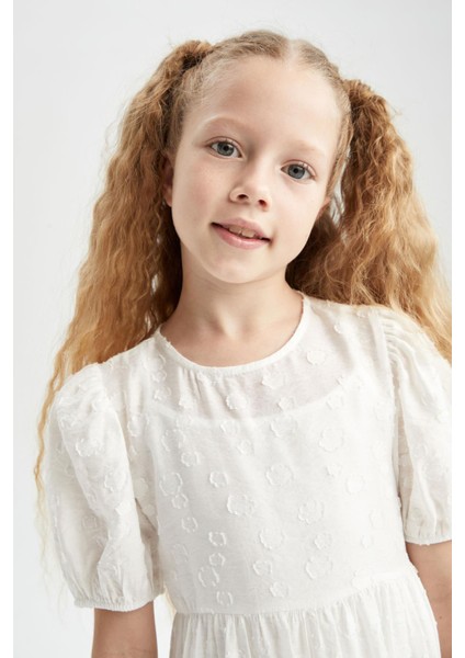 Kız Çocuk Kısa Kollu Şifon Elbise Y9149A622HS modelleri