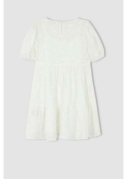 Kız Çocuk Kısa Kollu Şifon Elbise Y9149A622HS