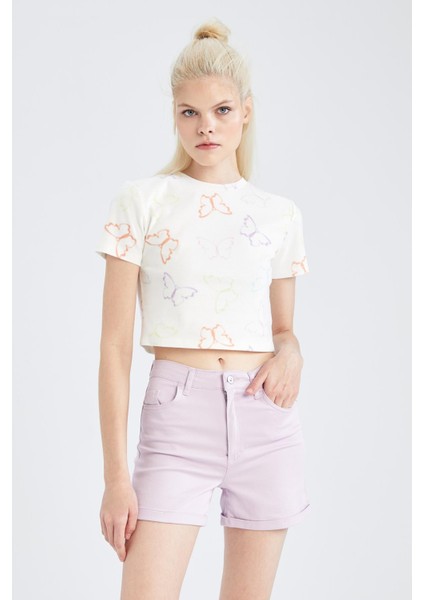 Skinny Fit Normal Bel Gabardin Şort X4708AZ22SM modelleri