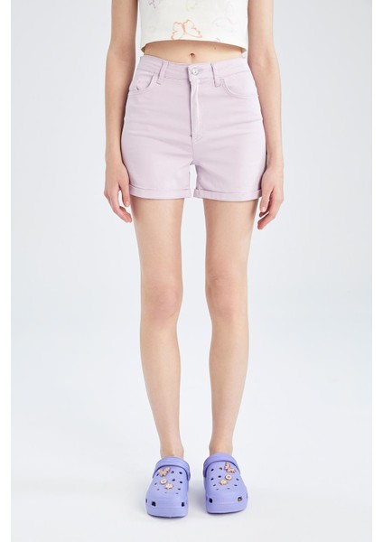 Skinny Fit Normal Bel Gabardin Şort X4708AZ22SM indirimleri