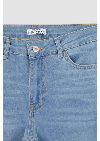 Carmela Straight Fit Normal Bel Boru Paça Jean %100 Pamuk Pantolon X3827AZ22SM