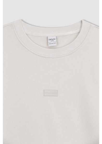 Boxy Fit Bisiklet Yaka Sweatshirt X8282AZ22AU