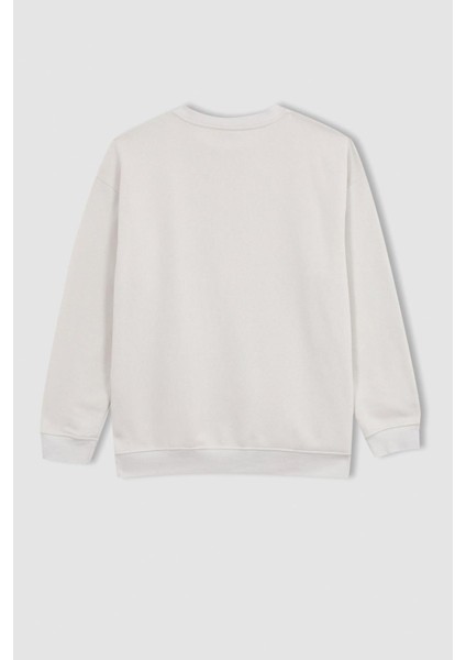 Boxy Fit Bisiklet Yaka Sweatshirt X8282AZ22AU