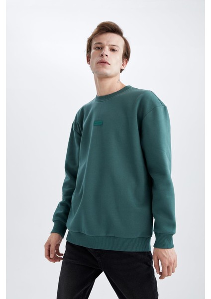Boxy Fit Bisiklet Yaka Sweatshirt X8282AZ22AU