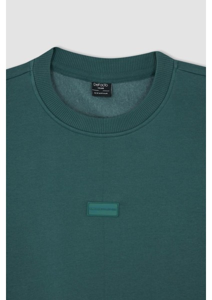 Boxy Fit Bisiklet Yaka Sweatshirt X8282AZ22AU