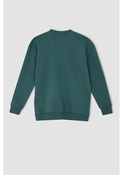 Boxy Fit Bisiklet Yaka Sweatshirt X8282AZ22AU