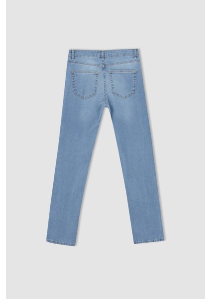 Carmela Straight Fit Normal Bel Boru Paça Jean %100 Pamuk Pantolon X3827AZ22SM