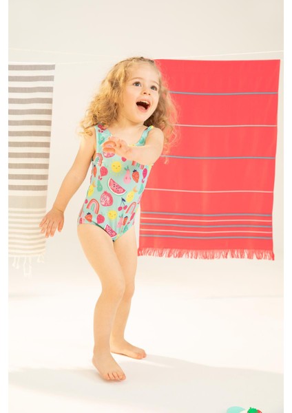 Kız Bebek Meyve Desenli Mayo W8243A222SM modelleri