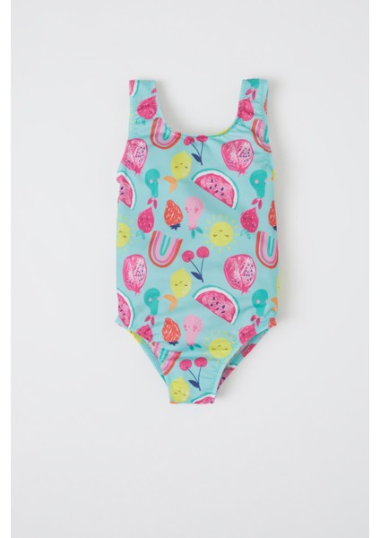 Kız Bebek Meyve Desenli Mayo W8243A222SM fırsatları