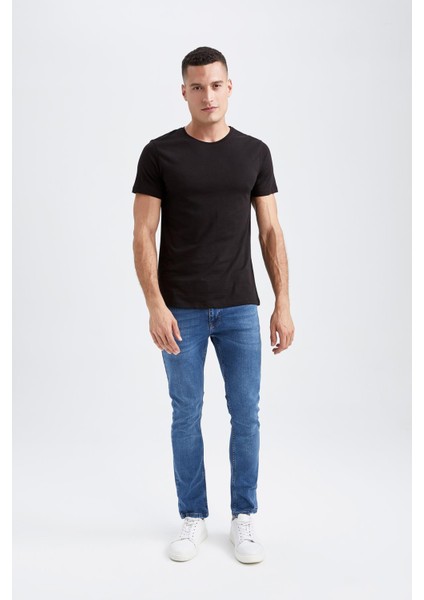 Slim Fit Bisiklet Yaka Premium Kalite Basic Tişört M6606AZ22AU
