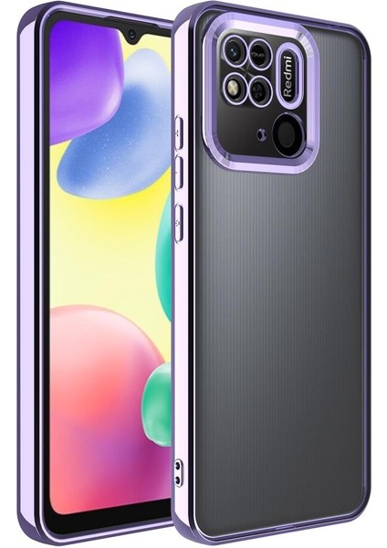 Xiaomi Redmi 10C Kılıf Kamera Korumalı Logo Gösteren Omega Kapak