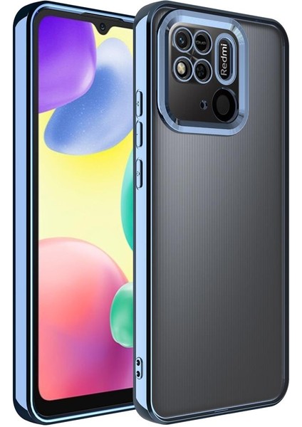 Xiaomi Redmi 10C Kılıf Kamera Korumalı Logo Gösteren Omega Kapak