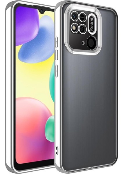 Xiaomi Redmi 10C Kılıf Kamera Korumalı Logo Gösteren Omega Kapak