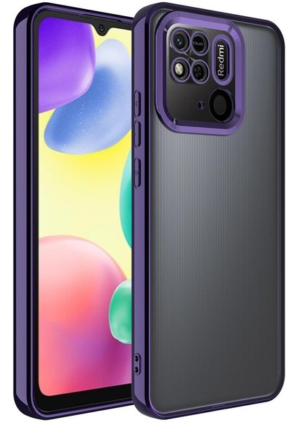 Xiaomi Redmi 10C Kılıf Kamera Korumalı Logo Gösteren Omega Kapak