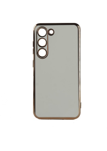 Samsung Galaxy S23 Plus Kılıf Kenarı Gold Renkli Bark Kapak
