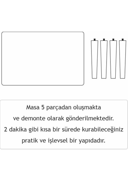 Naturel Ahşap Çocuk Masası CMN3050 modelleri