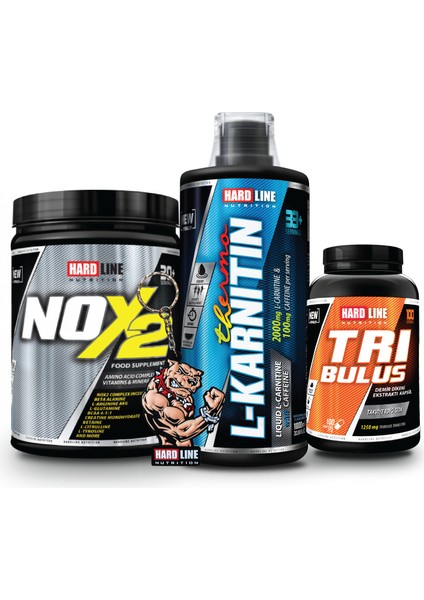 Hardline Nutrition Hardline Nox2 + L-Carnitine Thermo + Tribulus Kombinasyonu