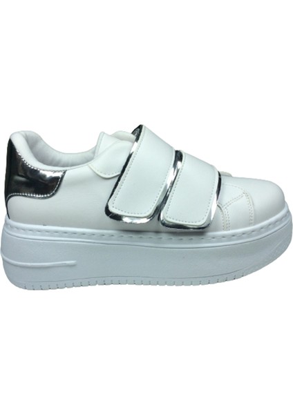 Womenly Moda 2001 BEYAZ Cırtlı Kadın Sneaker Spor Ayakkabı fiyatları