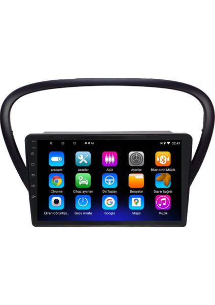 Peugeot 607 Android 12 Kablosuz Carplay Navigasyon Multimedya Ekran Teyp - MY-0609W-