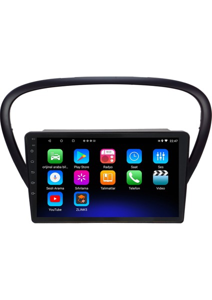 Peugeot 607 Android 12 Kablosuz Carplay Navigasyon Multimedya Ekran Teyp - MY-0609W-