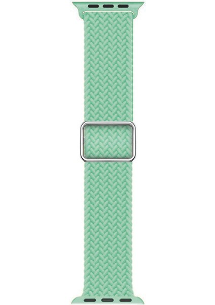 Apple Watch Series 8 45MM Kordon Braided Loop Band Yeşil