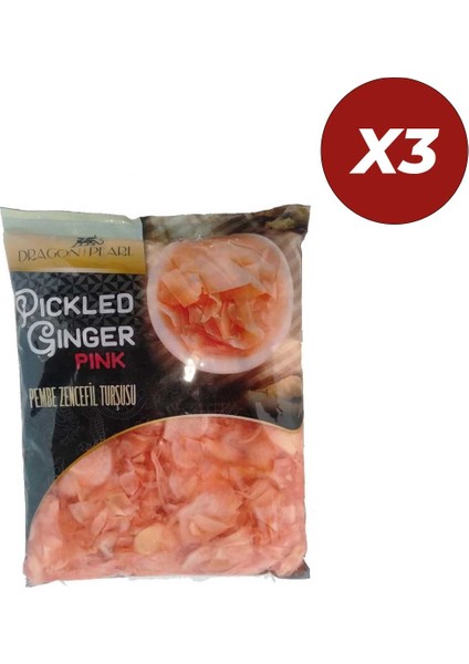 Pembe Zencefil Turşusu 1500 gr 3 Adet
