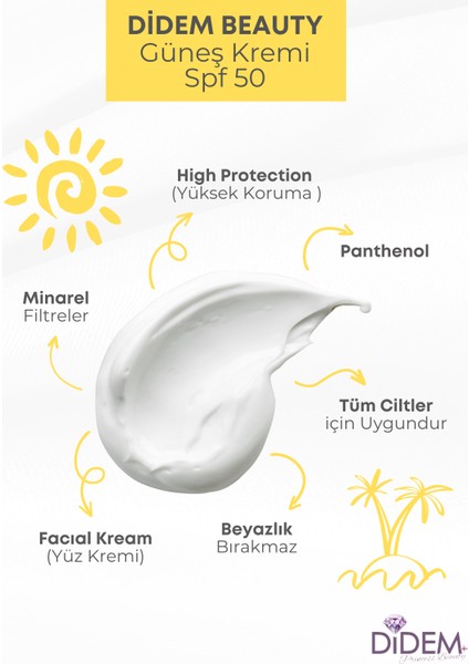 Dıdem Beauty 3'lü Set Collagen Serum + Vitamin C Serumu 30 ml + Yüksek Korumalı Güneş Kremi Spf 50