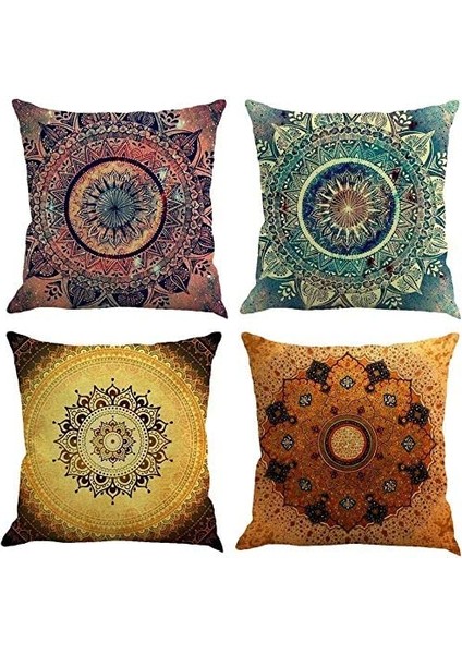 45 x 45 cm Datura Desenli Yastık Kılıfı (Yurt Dışından)