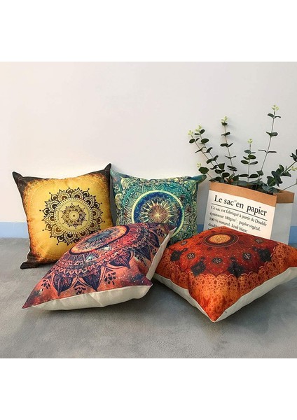 45 x 45 cm Datura Desenli Yastık Kılıfı (Yurt Dışından) fiyatları