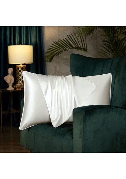 48 x 74 cm Ipek Yastık Kılıfı Beyaz (Yurt Dışından)