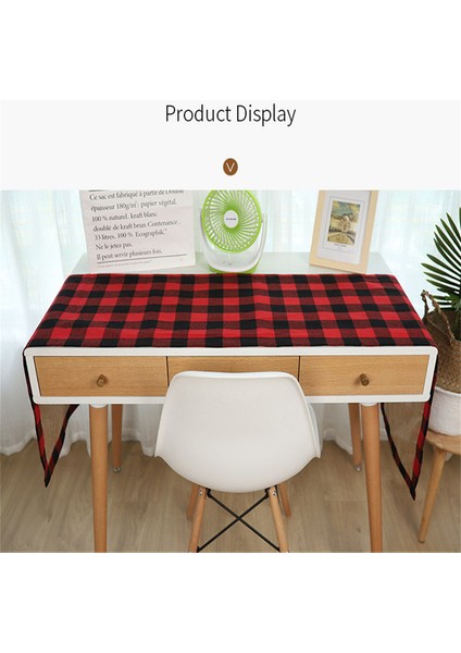 38X180CM Iskoç Damalı Masa Bayrağı (Kırmızı) (Yurt Dışından) fiyatları