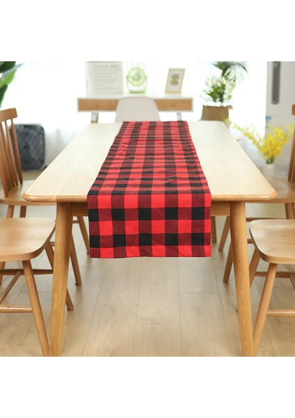 38X180CM Iskoç Damalı Masa Bayrağı (Kırmızı) (Yurt Dışından) indirimleri