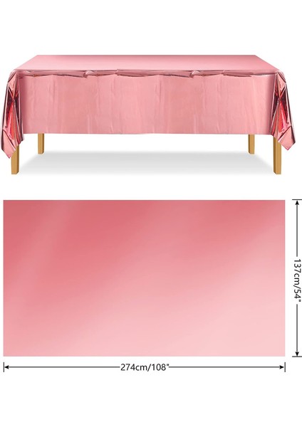 Set 4'lü Masa Örtüsü Metalik Pembe Altın 137X274 cm (Yurt Dışından) fiyatları