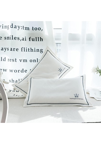 2 x 35* 55CM Yastık Kılıfı Beyaz (Yurt Dışından)