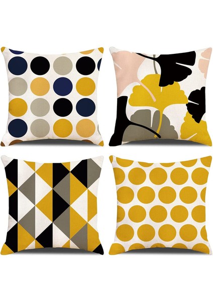 Yastık Kovanı 45X 45CM Geometrik Kafes (Yurt Dışından)