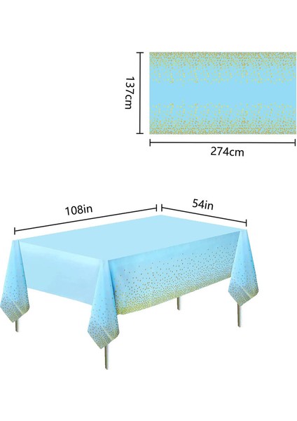2 Tek Kullanımlık Masa Örtüsü 137 x 274 cm (Mavi) (Yurt Dışından) fiyatları