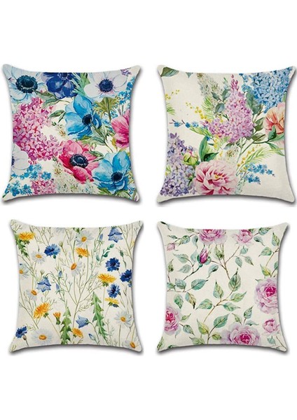 45 x 45 cm Yastık Kılıflı Tropikal Bitki (Yurt Dışından)