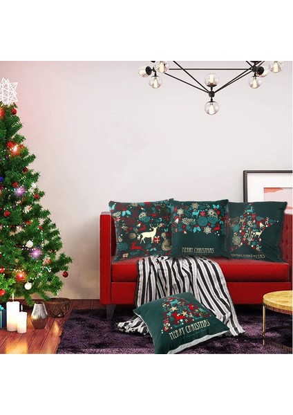 Yastık Kılıfı 45 x 45 cm Kırmızı Yeşil (Yurt Dışından) fiyatları