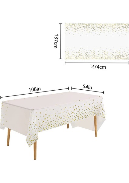 2 Adet Tek Kullanımlık Masa Örtüsü 137 x 274 cm (Yıldız) (Yurt Dışından) fiyatları
