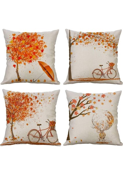 Yastık Kılıfı 45X 45CM Suluboya Manzara (Yurt Dışından)