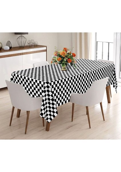 10 x Tek Kullanımlık Masa Örtüsü (Siyah ve Beyaz Izgara) (Yurt Dışından) fırsatları