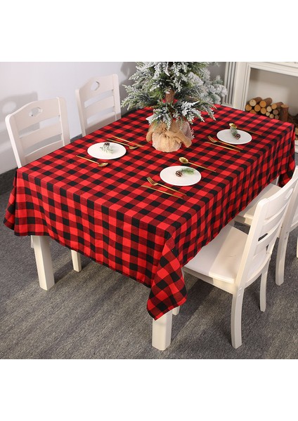 Masa Örtüsü Baskılı 180X140CM (Kırmızı Izgara) (Yurt Dışından) fiyatları