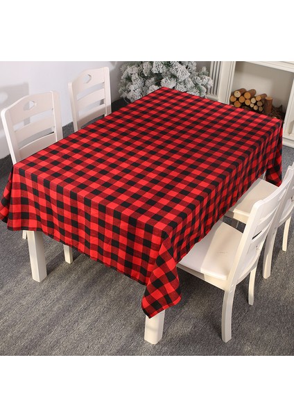 Masa Örtüsü Baskılı 180X140CM (Kırmızı Izgara) (Yurt Dışından) modelleri