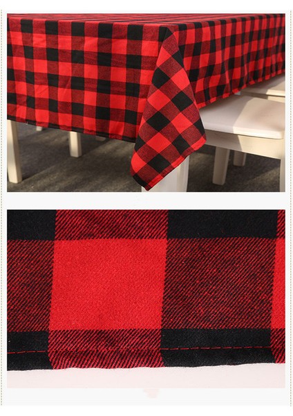 Masa Örtüsü Baskılı 180X140CM (Kırmızı Izgara) (Yurt Dışından) fırsatları